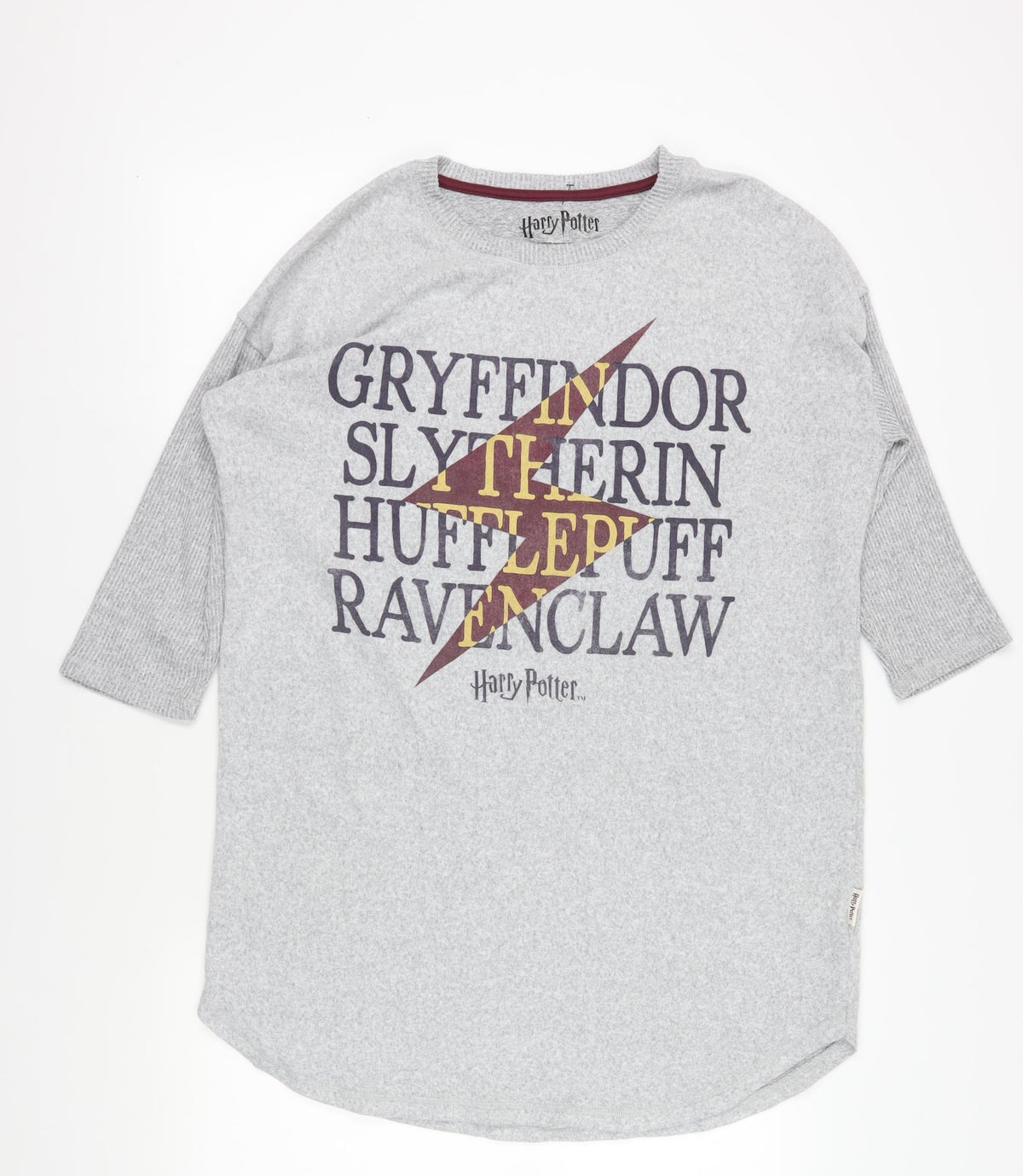 Additional front view of Harry Potter Grey Nightshirt with 3/4 Sleeves, size 12