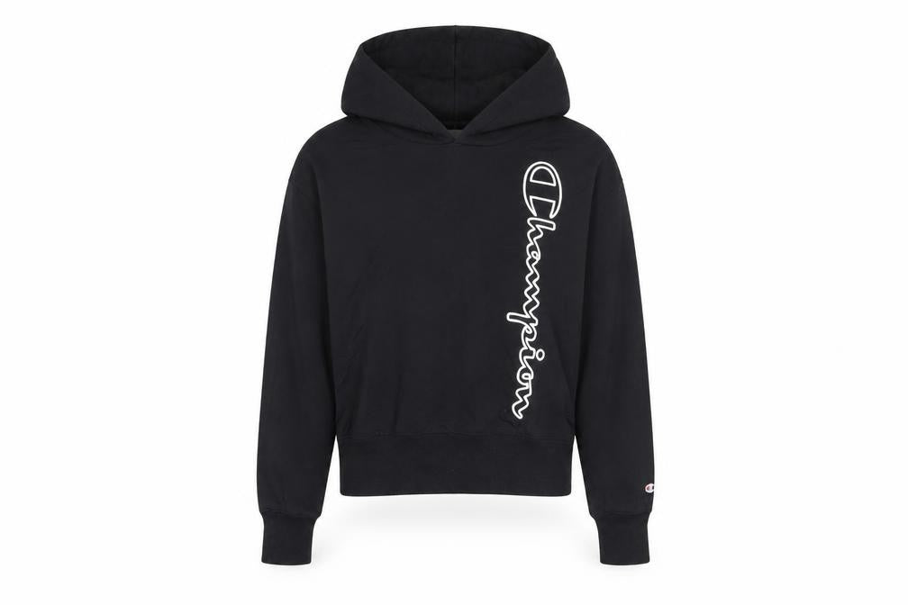 Unisex Adults UK S Regular Champion Black Pullover Hoodie
