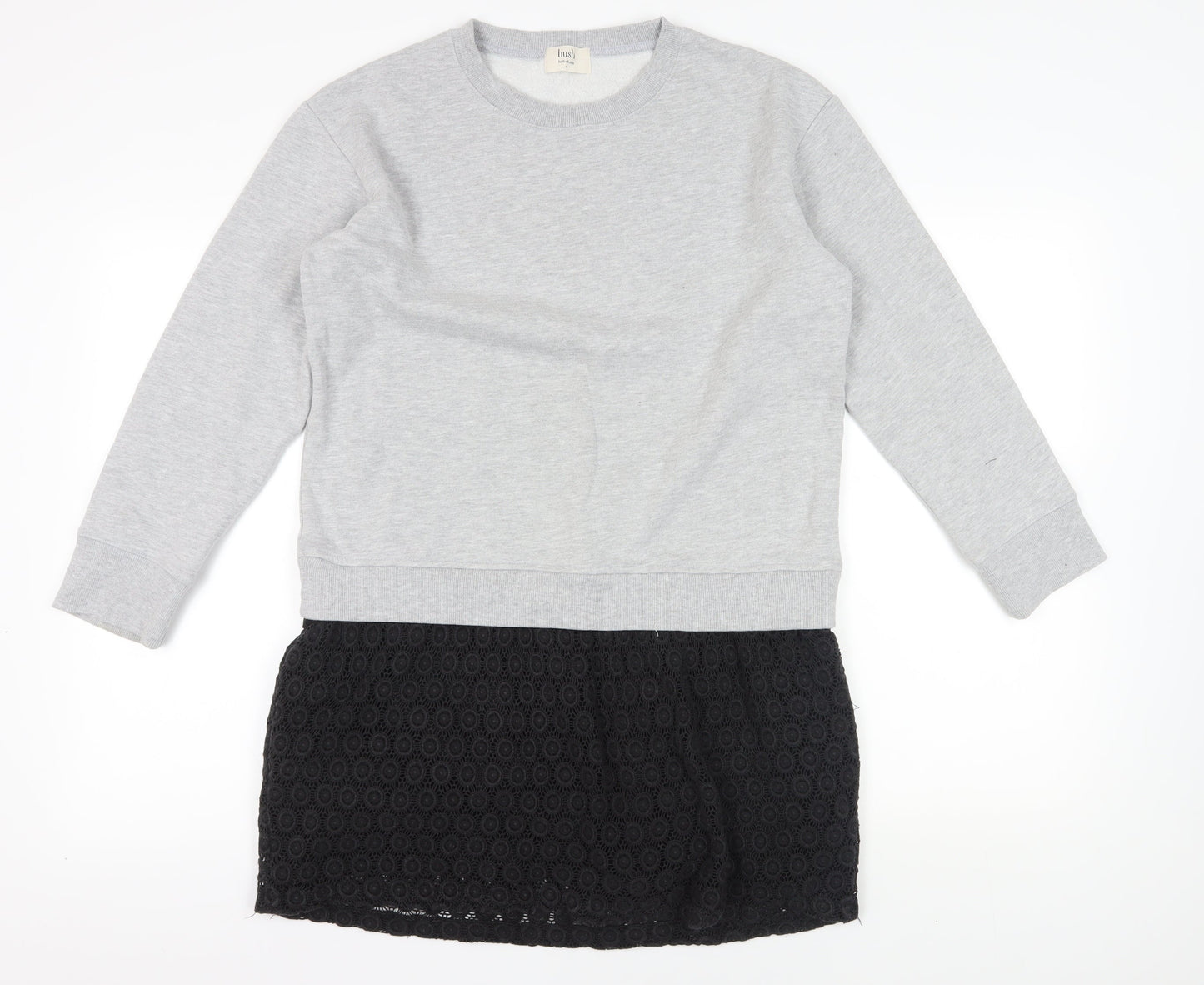 Hush Grey Black Sweatshirt Size 12