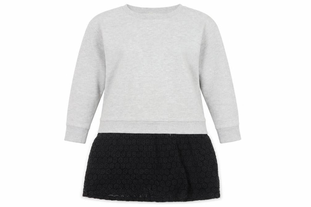 Front view of Hush Grey Black Sweatshirt, size 12