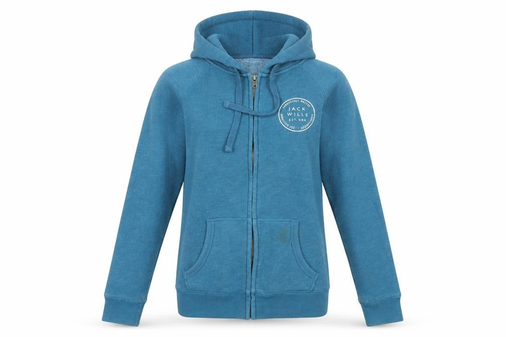 Unisex Adults UK 10 Regular Jack Wills Blue Full Zip Hoodie