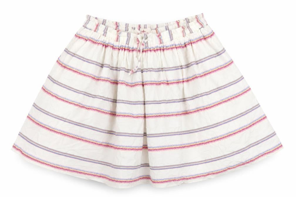 FatFace Multicoloured Striped Peasant Skirt, Girls 12-13
