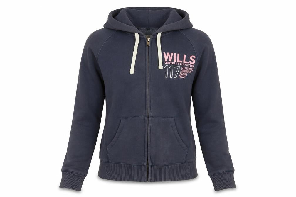 Womens UK 8 Regular Jack Wills Grey Full Zip Hoodie