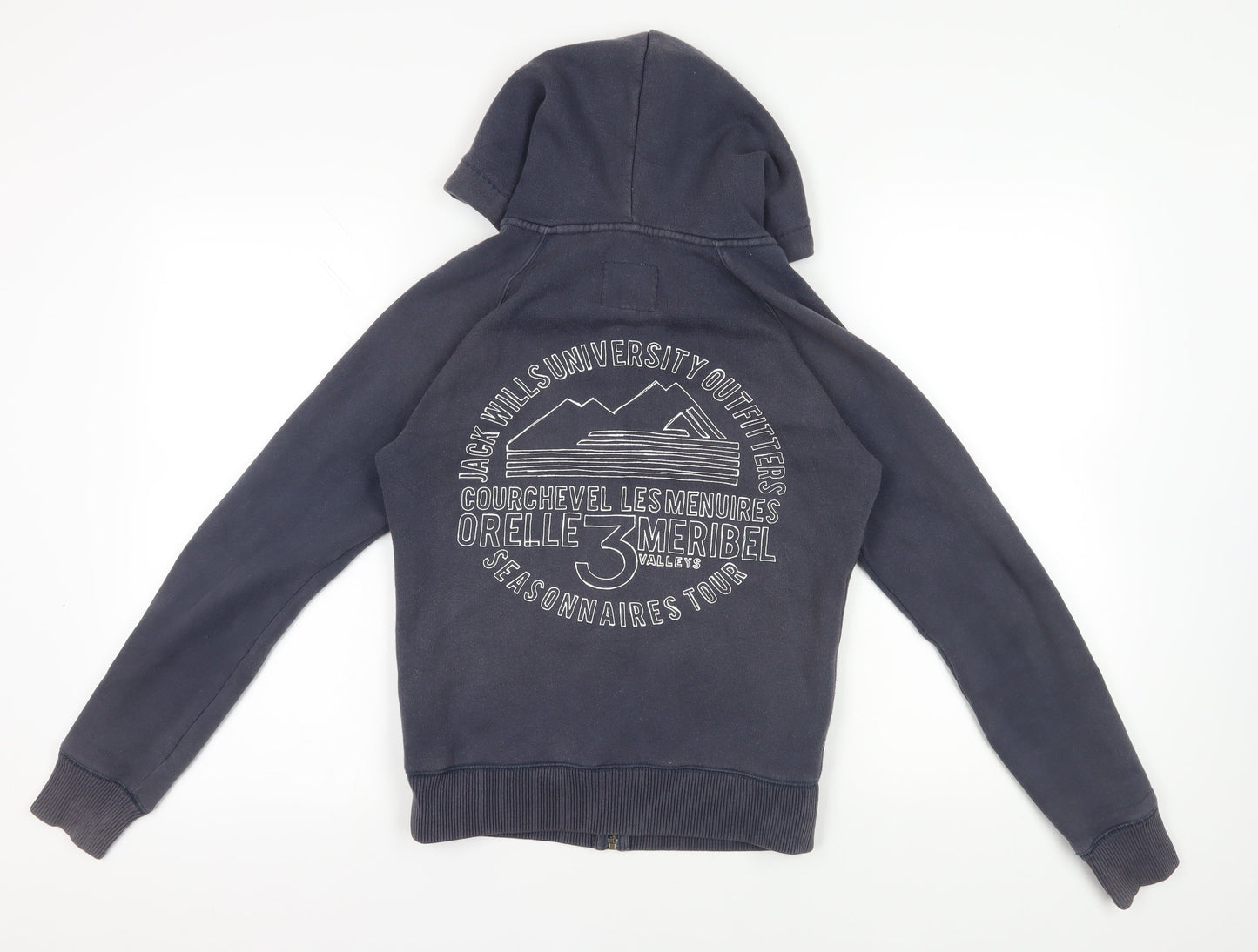 Jack Wills Grey Full Zip Hoodie Size 8
