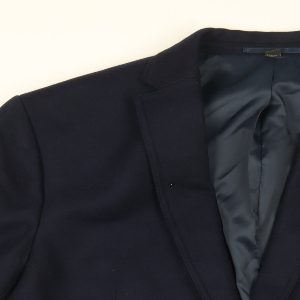 Marks and Spencer Mens Blue Polyester Jacket Suit Jacket Size 46 Regular