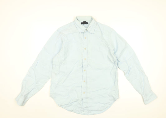 Gap Mens Blue Cotton Button-Up Size S Collared Button