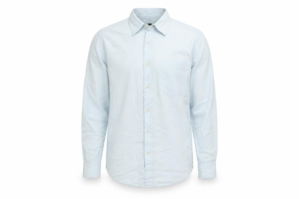 Gap Mens Blue Cotton Button-Up Size S Collared Button