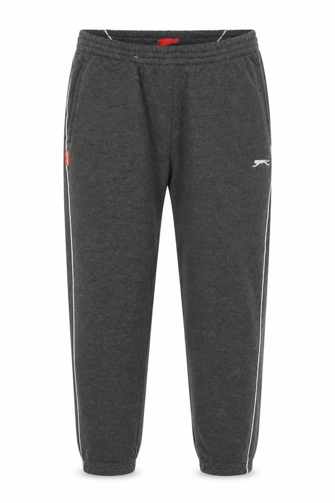 Slazenger Mens Grey Cotton Jogger Trousers Size S L27 in Regular Drawstring