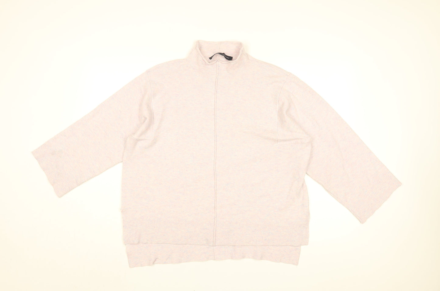 French Connection Womens Pink High Neck Acrylic Pullover Jumper Size L