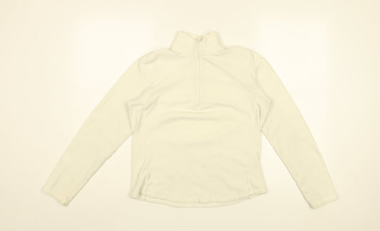 Gap Womens White Polyester Pullover Sweatshirt Size S Zip