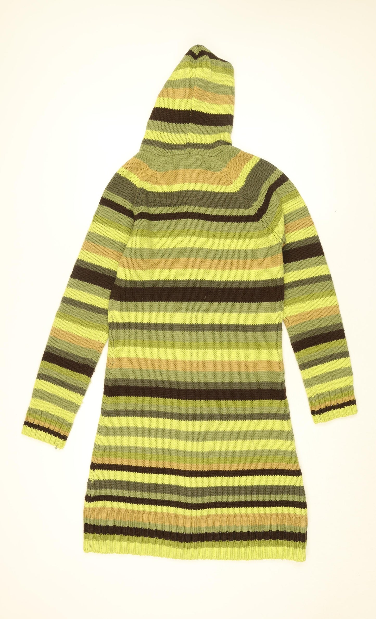Espliego Womens Green Striped Jacket Size S Zip