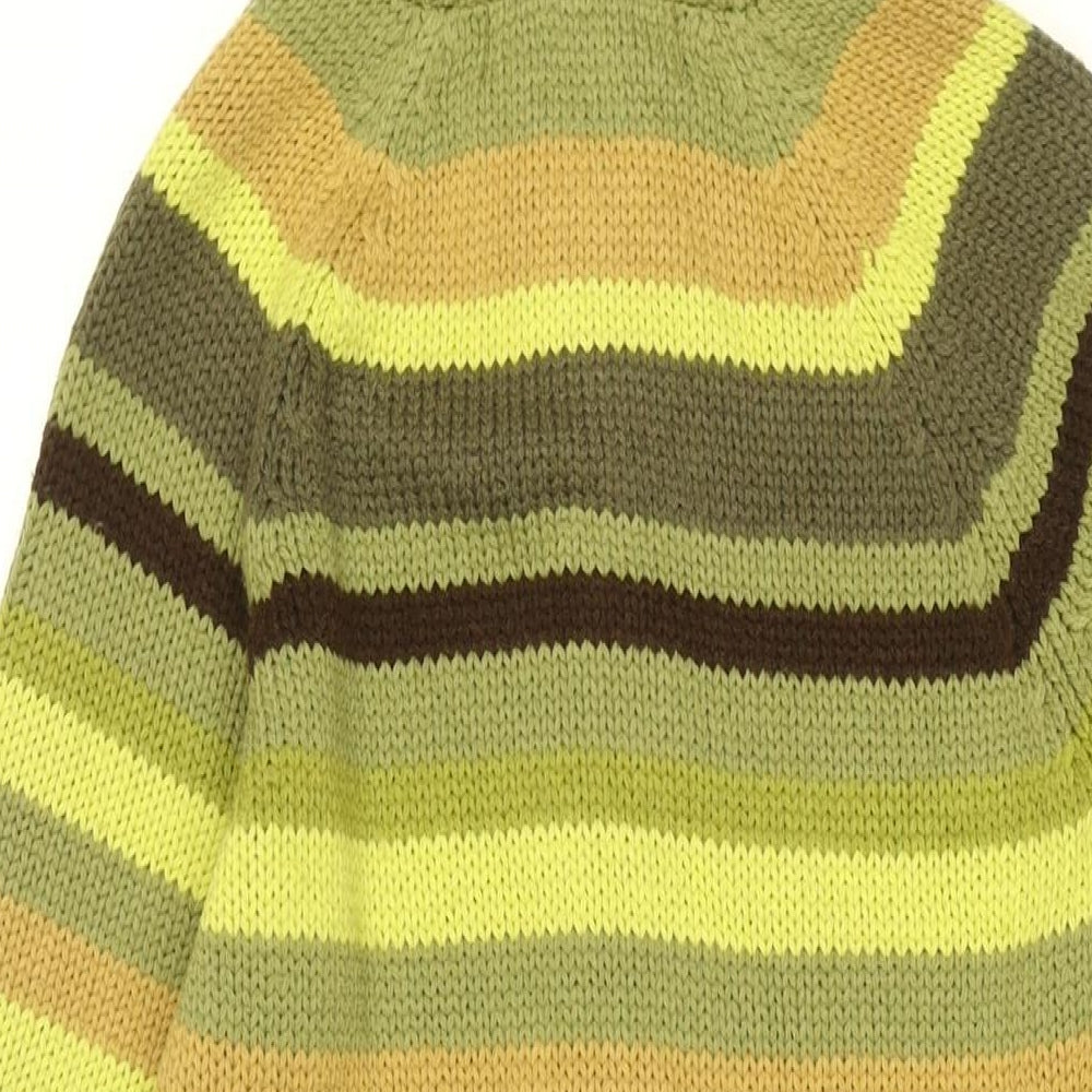 Espliego Womens Green Striped Jacket Size S Zip