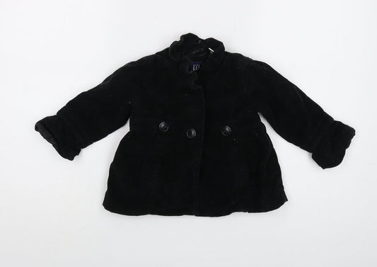Gap Girls Black Jacket Size 2 Years Button