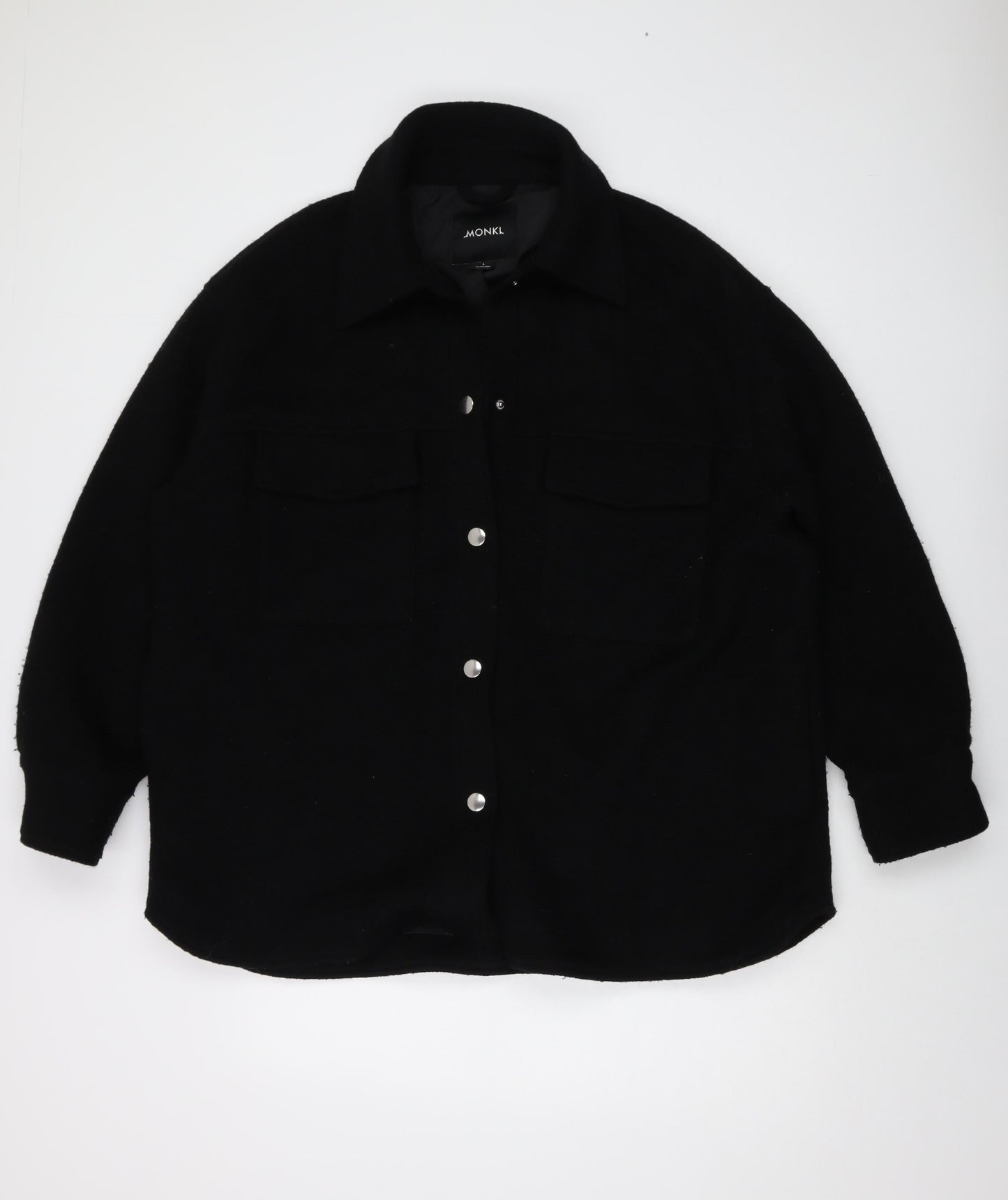 Monki Mens Black Jacket Size L Snap