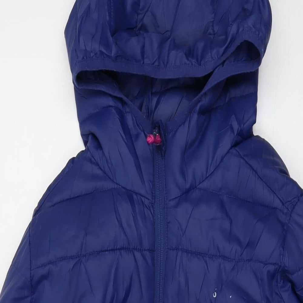 Freedom Trail Womens Blue Puffer Jacket Jacket Size 8 Zip
