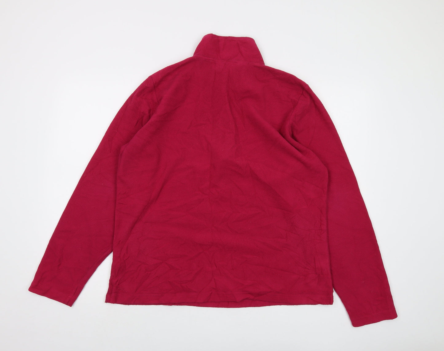 Freedom Trail Womens Pink Polyester Pullover Sweatshirt Size 18 Zip