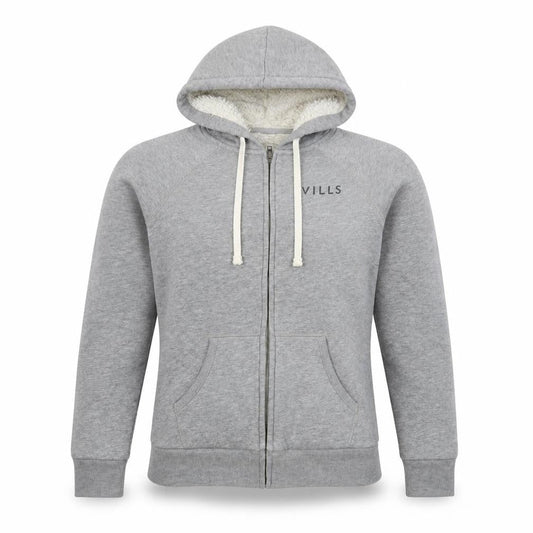 Womens UK 8 Regular Jack Wills Grey Full Zip Hoodie
