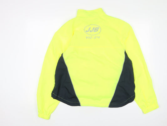 JJB Viz-24 Womens Yellow Polyester Pullover Casual Size 18 High Neck Zip