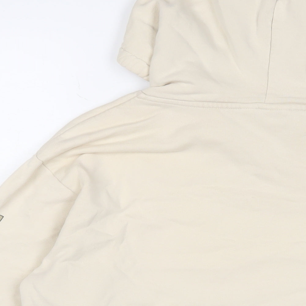 VANS Womens Beige Cotton Pullover Hoodie Size M Pullover - Logo