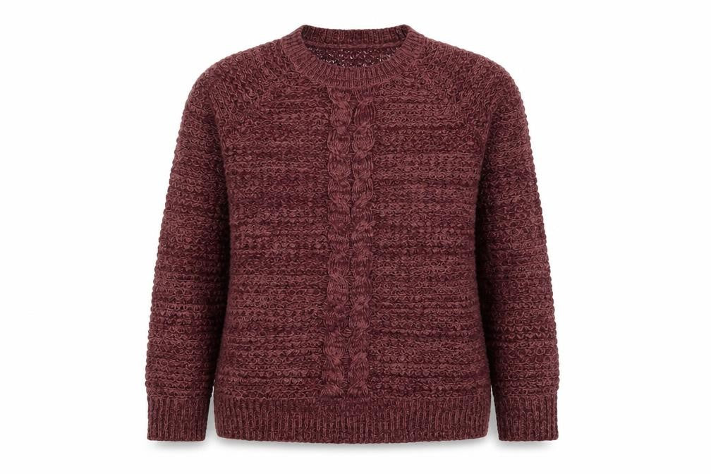 VERO MODA Womens Purple Crew Neck Acrylic Pullover Jumper Size L
