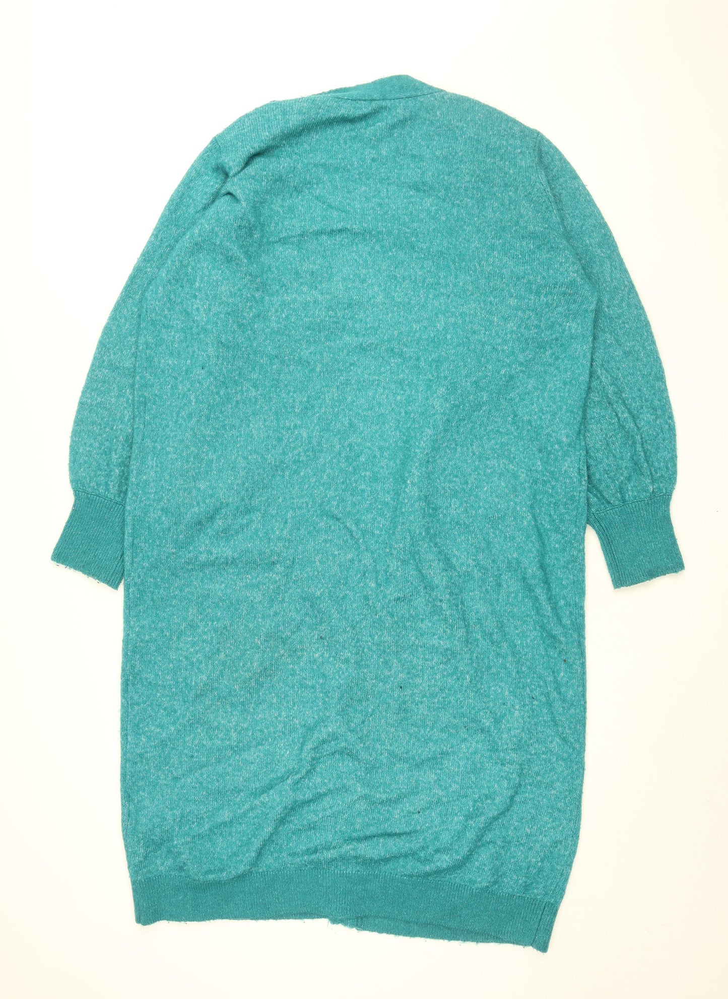 Y.A.S Womens Blue V-Neck Nylon Cardigan Jumper Size XL