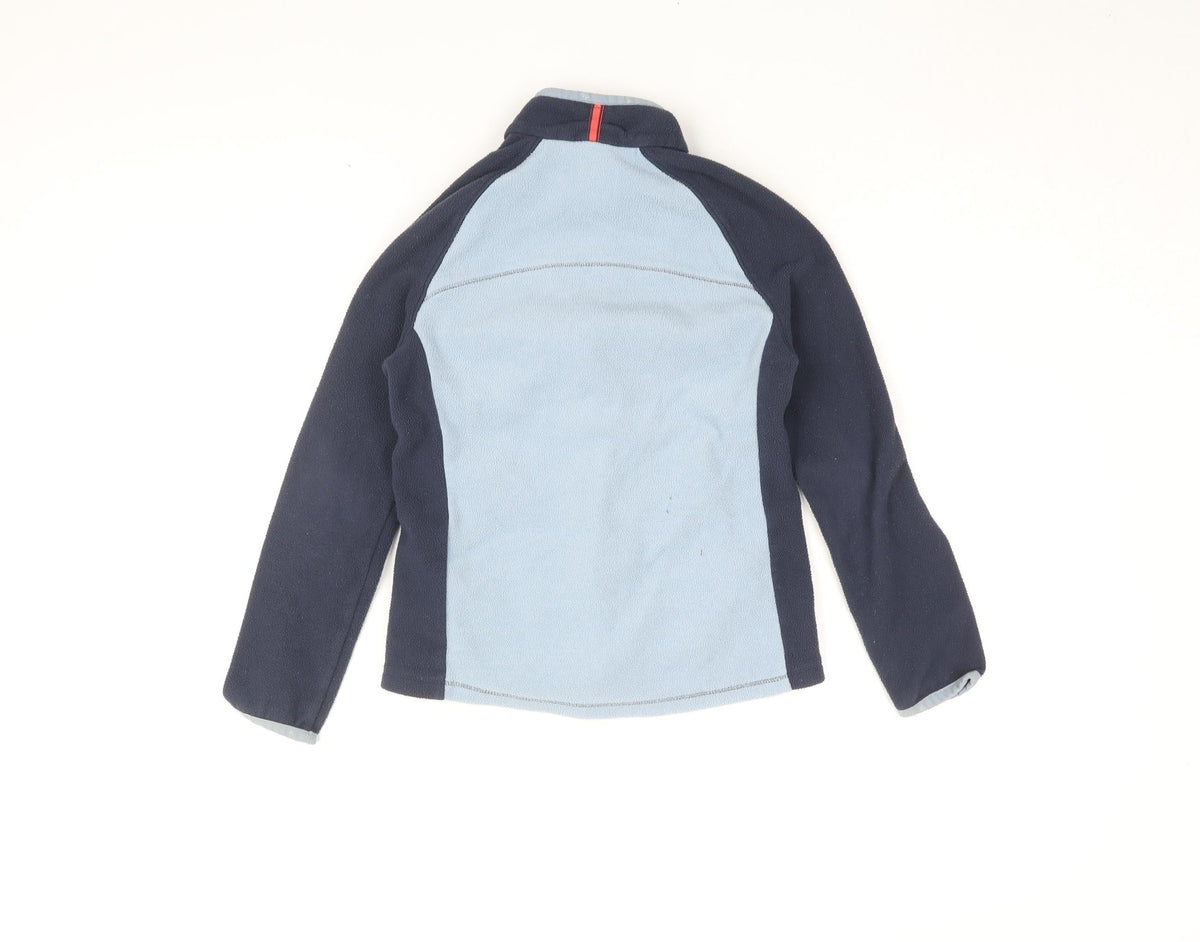 Decathlon Girls Blue Polyester Full Zip Sweatshirt Size 8-9 Years Zip