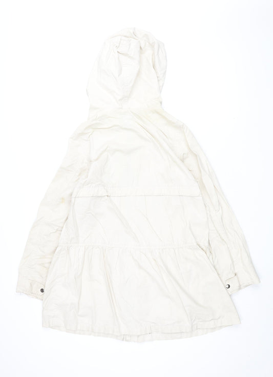 Gap Womens Beige Overcoat Coat Size S Zip