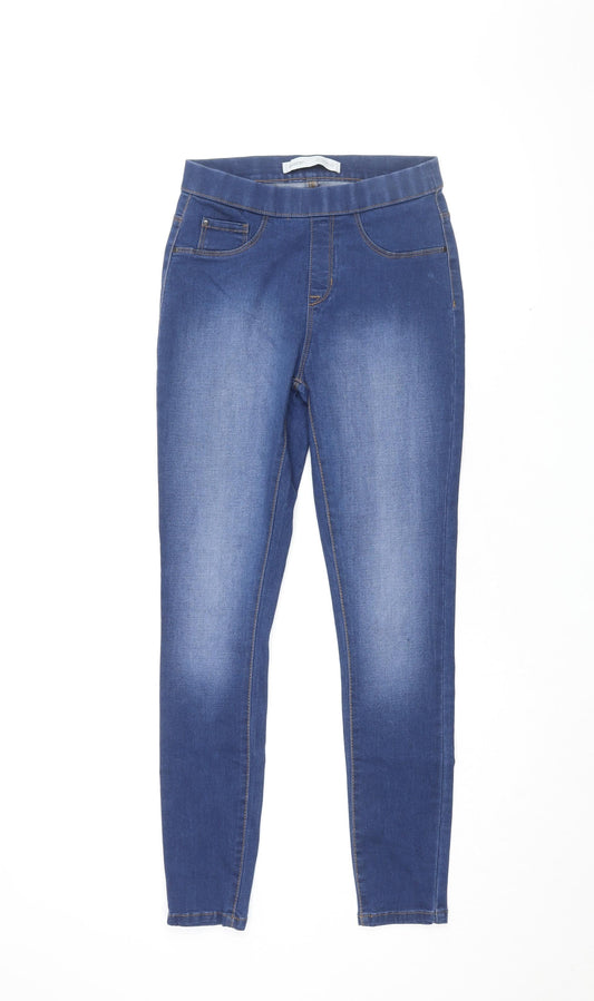 George Womens Blue Cotton Jegging Leggings Size 8 L28 in
