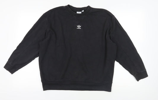 Adidas Black Crew Neck Sweatshirt Size 8