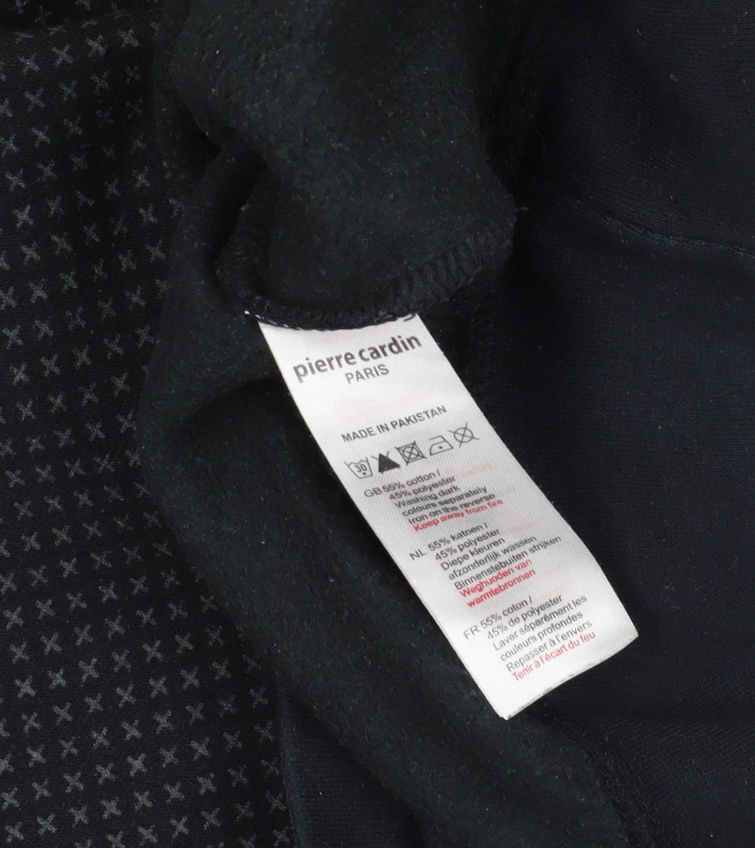 Pierre Cardin Black XL Pullover Sweatshirt - Graphic Logo