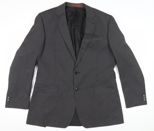 Classic Black Men's Blazer, Size 44, Elegant Style