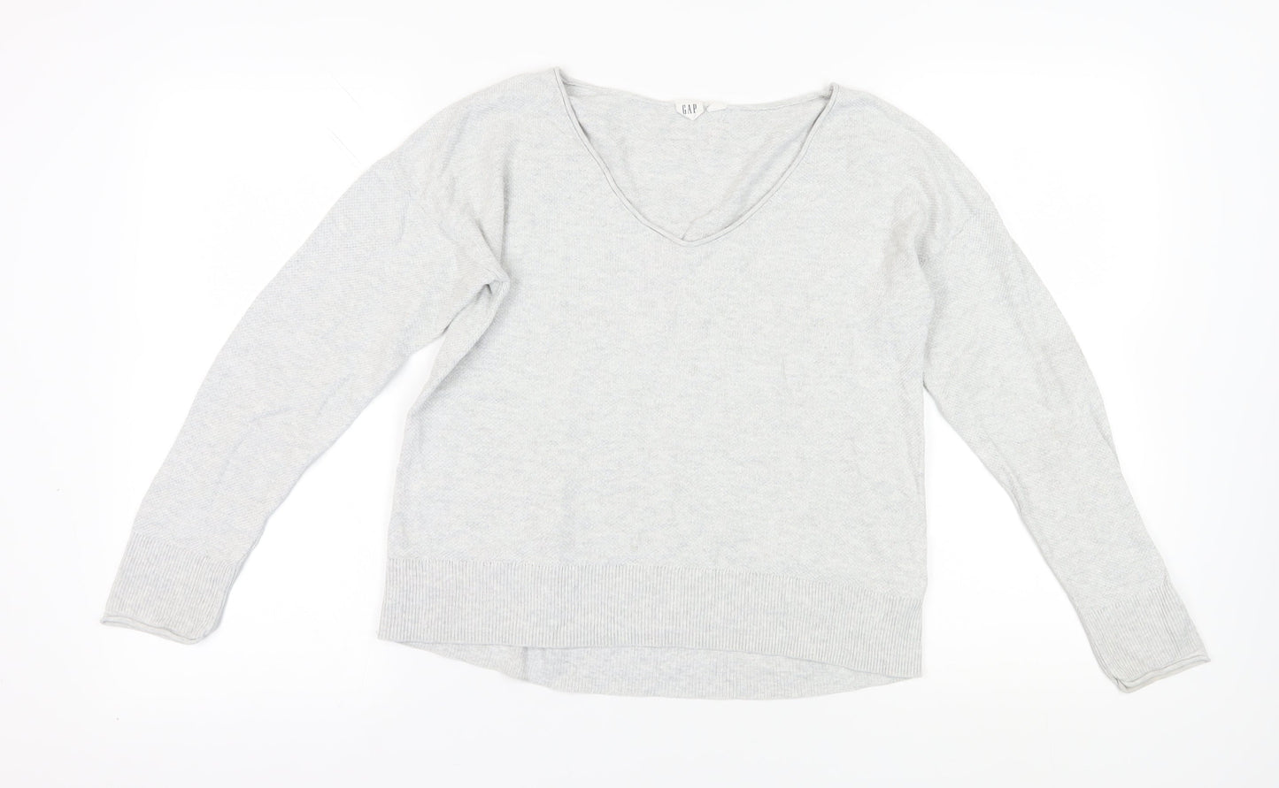 Gap Grey V-Neck Pullover Jumper, Size S