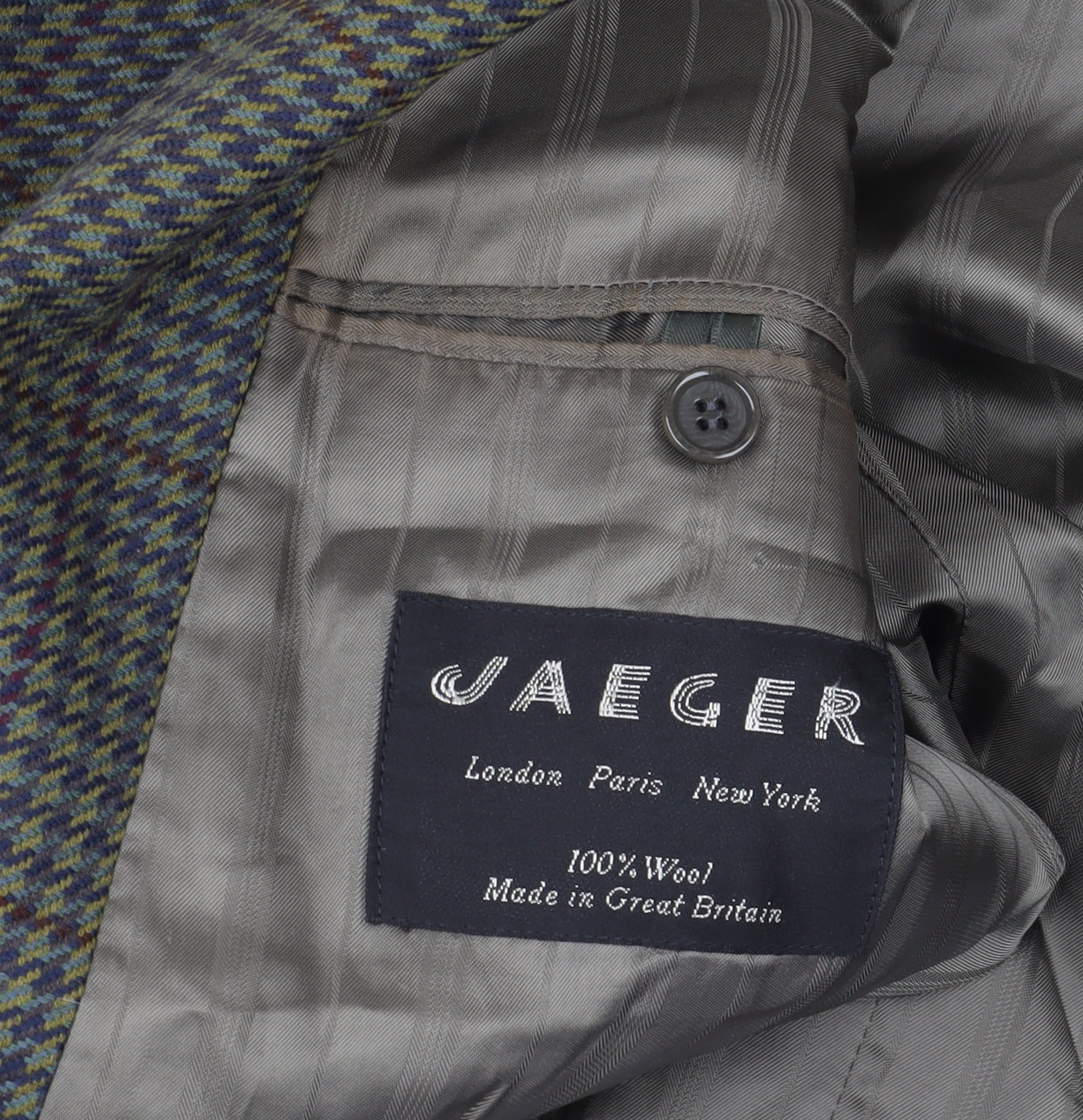 Jaeger Checked Wool Blazer - UK 48 Chest, Classic Fit