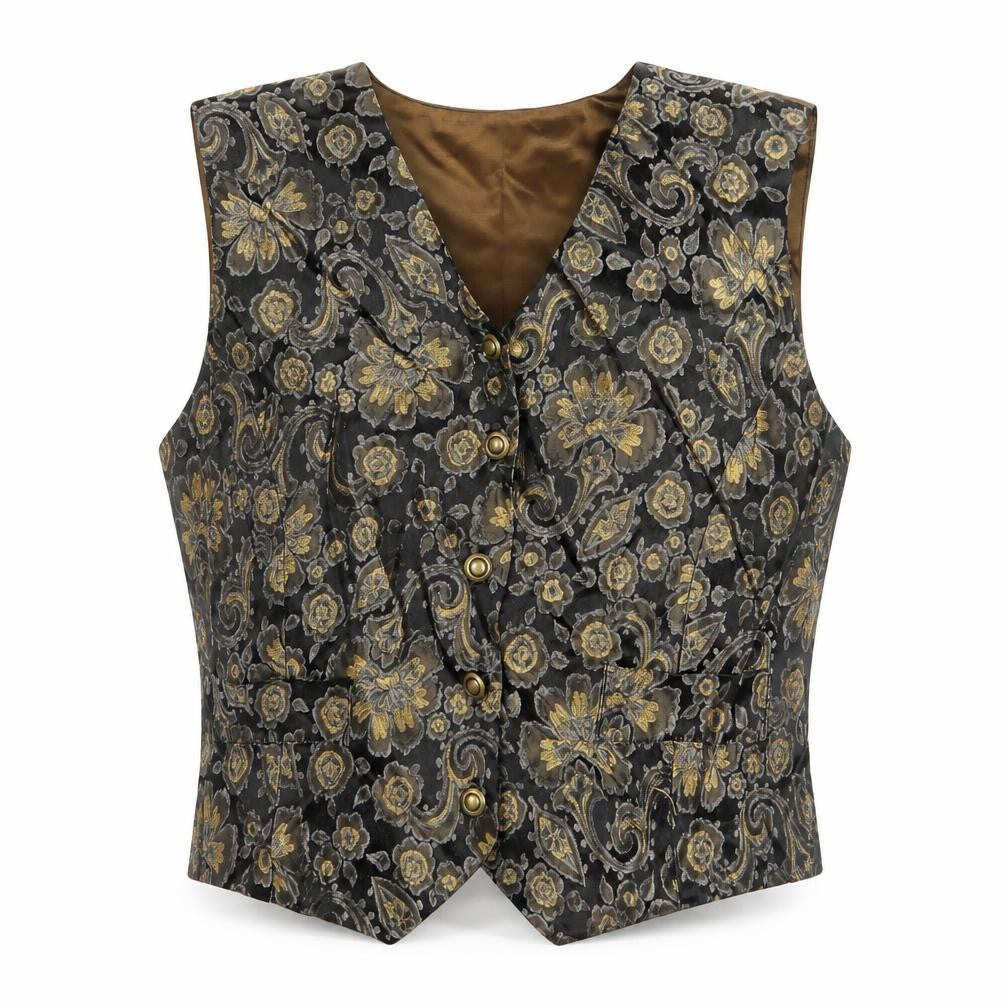 Topshop Women's Multicoloured Floral Waistcoat Size 14