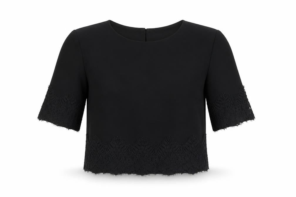 Womens UK Size 8 French Connection Black Polyester Blouse