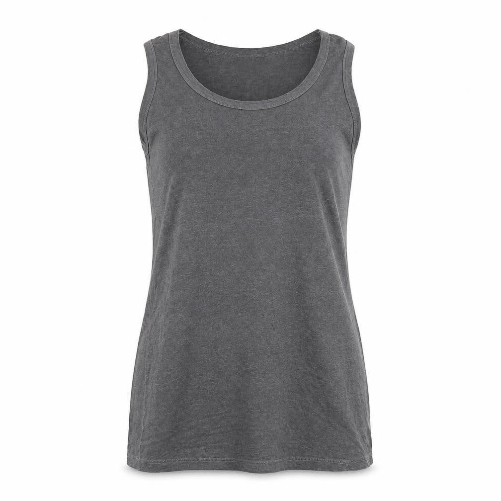Postcard Womens Grey Viscose Basic T-Shirt Size 2 Scoop Neck - Distressed hems