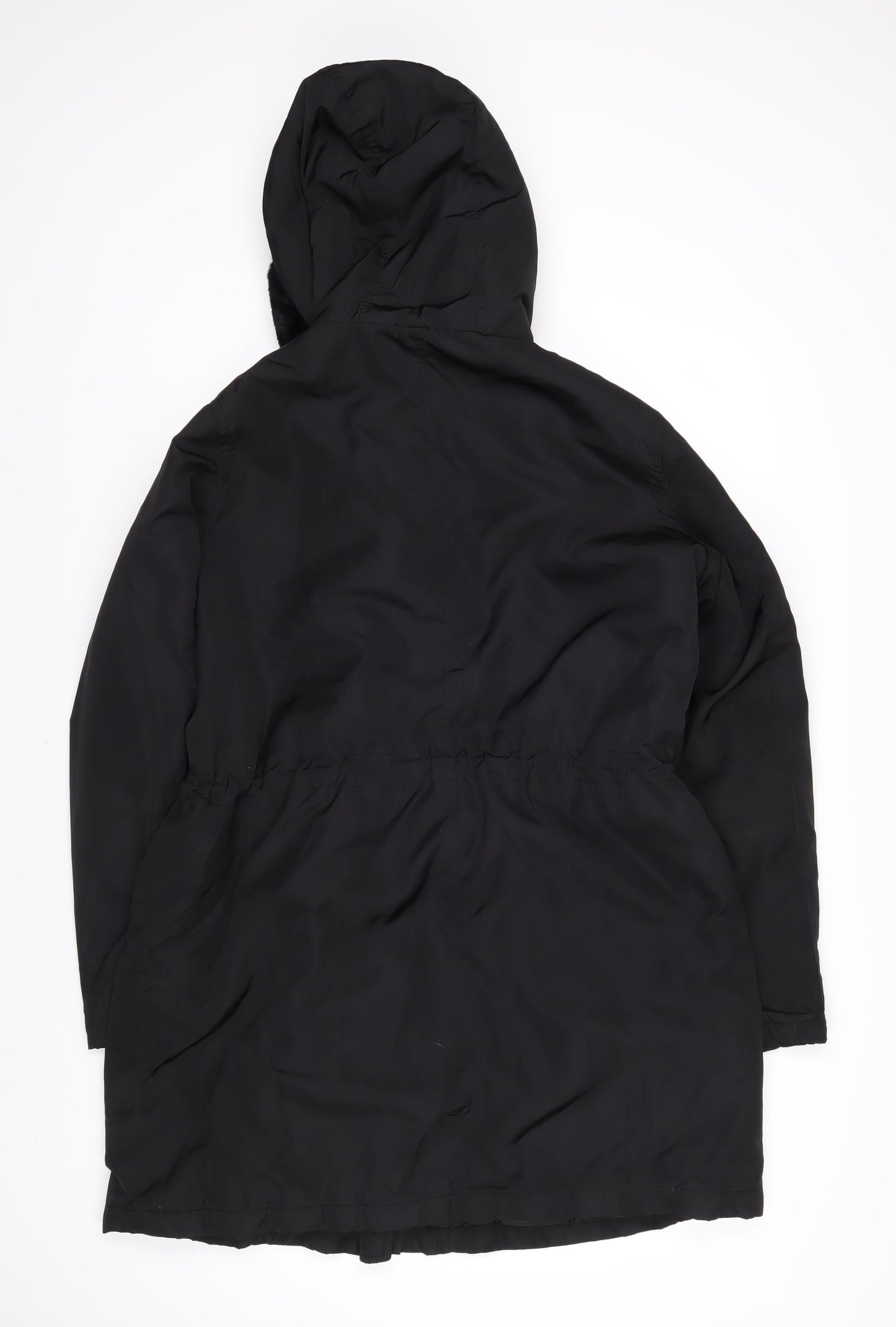 Gap Womens Black Overcoat Coat Size L Zip