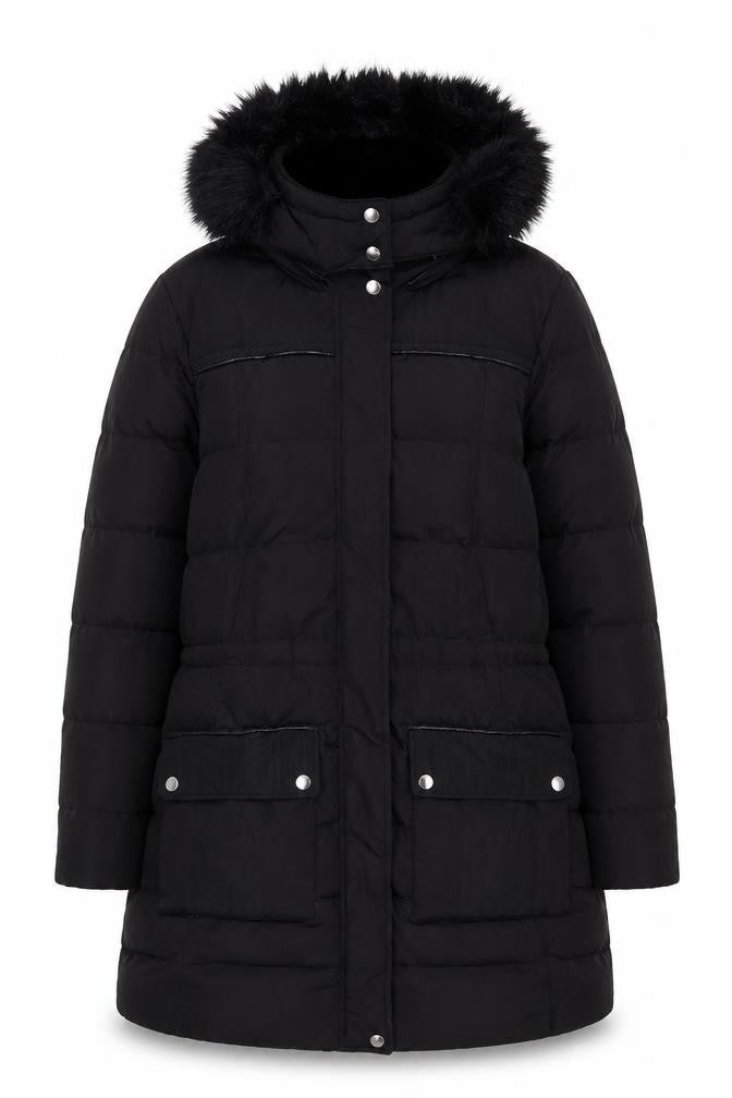 Maine New England Womens Black Jacket Coat Size 14 Zip