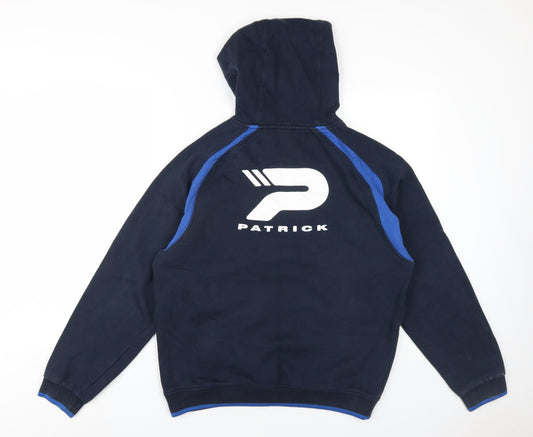 Leeds Rhinos Mens Blue Cotton Pullover Hoodie Size S