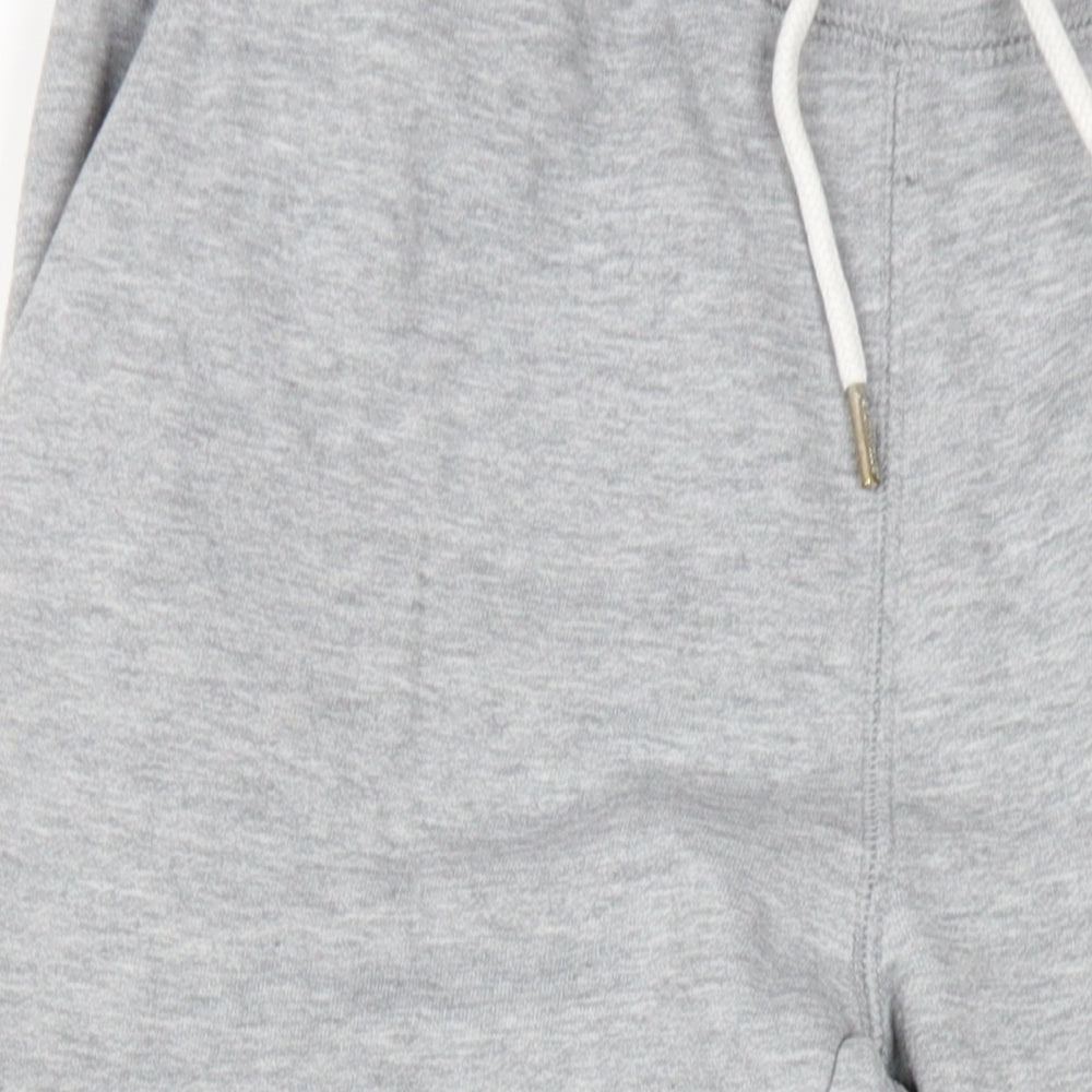 Jack Wills Mens Grey Cotton Jogger Trousers Size XS L30 in Regular Drawstring