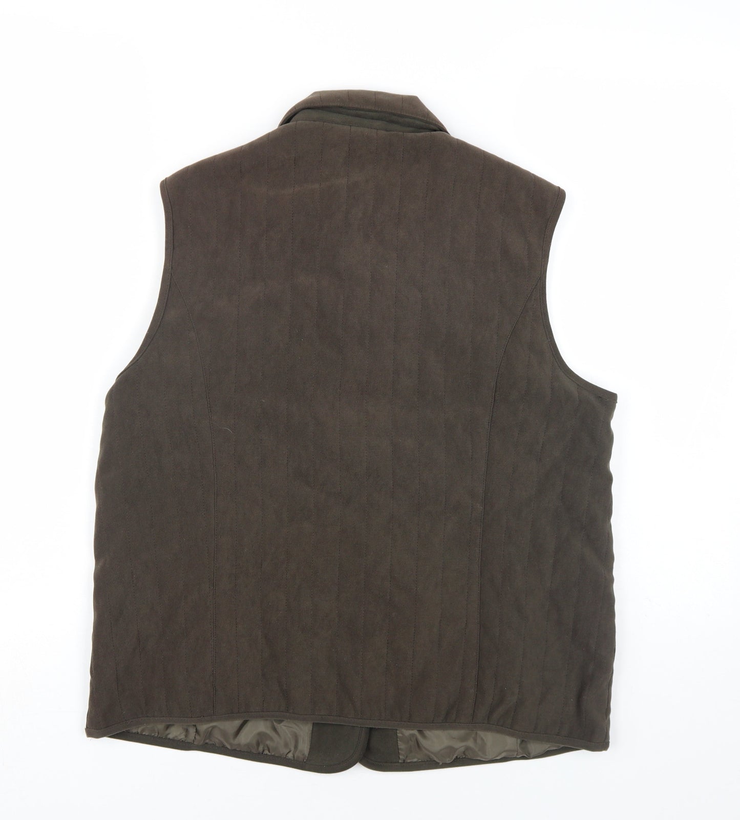 EWM Womens Green Gilet Waistcoat Size S Button