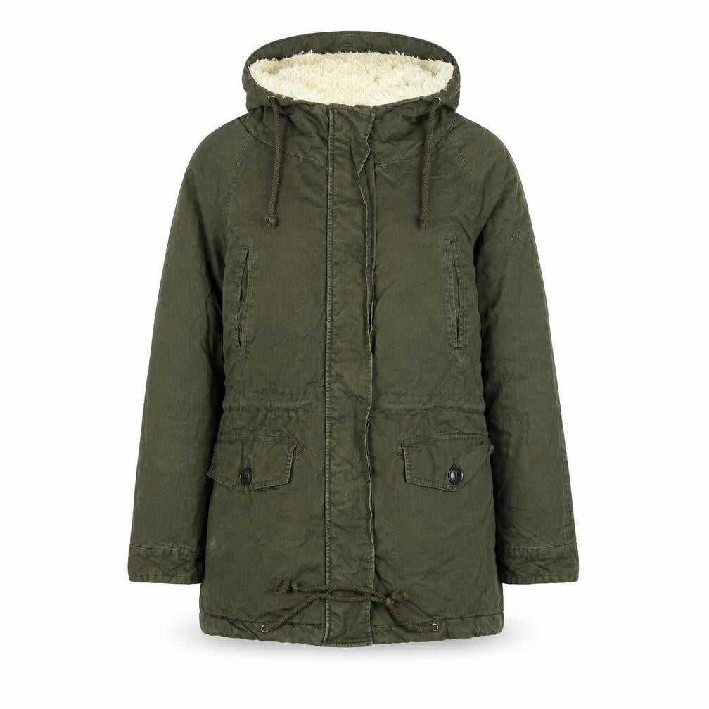 Womens UK Size 8  Lee Cooper Green Cotton Coat