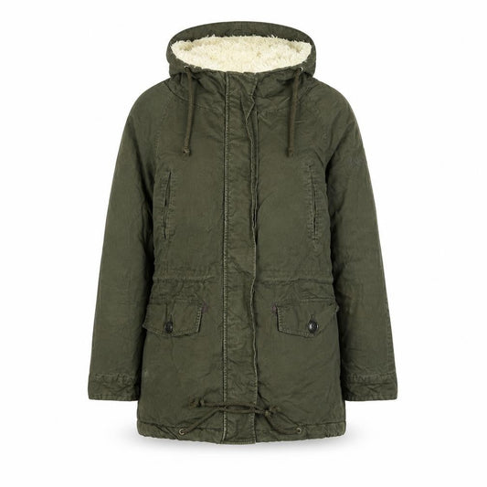 Womens UK Size 8  Lee Cooper Green Cotton Coat