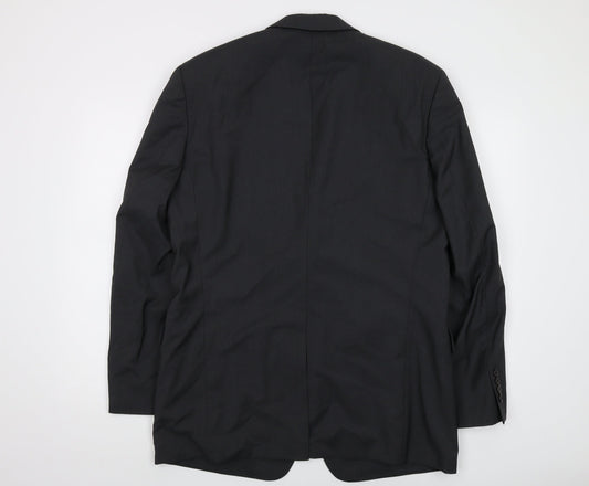 Boss Mens Grey Wool Jacket Suit Jacket Size 44 Regular