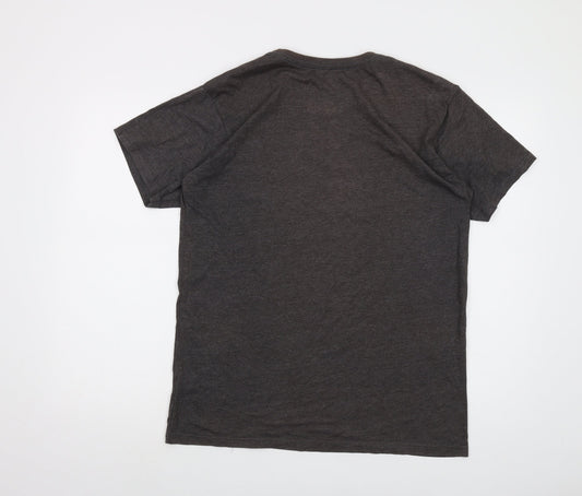 Buccaneers Mens Grey Polyester T-Shirt Size L Crew Neck