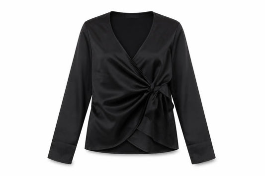 Womens UK Size M Cider Black Polyester Blouse