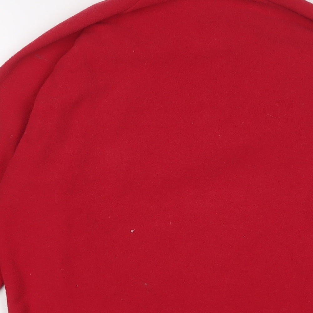 DECATHLON Womens Pink Polyester Pullover Sweatshirt Size L Zip - Logo, Embroidered