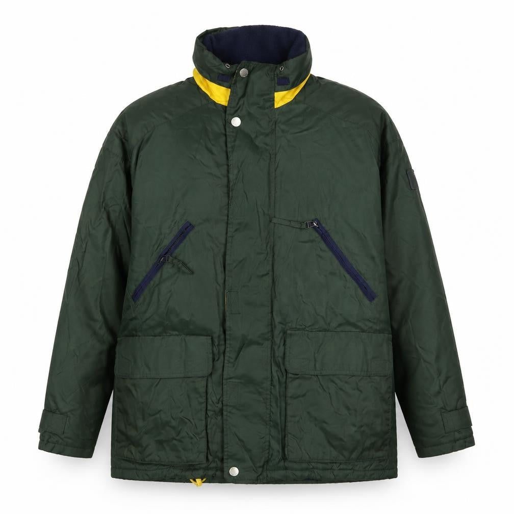 AMICA Mens Green Jacket Size L Zip - Pockets