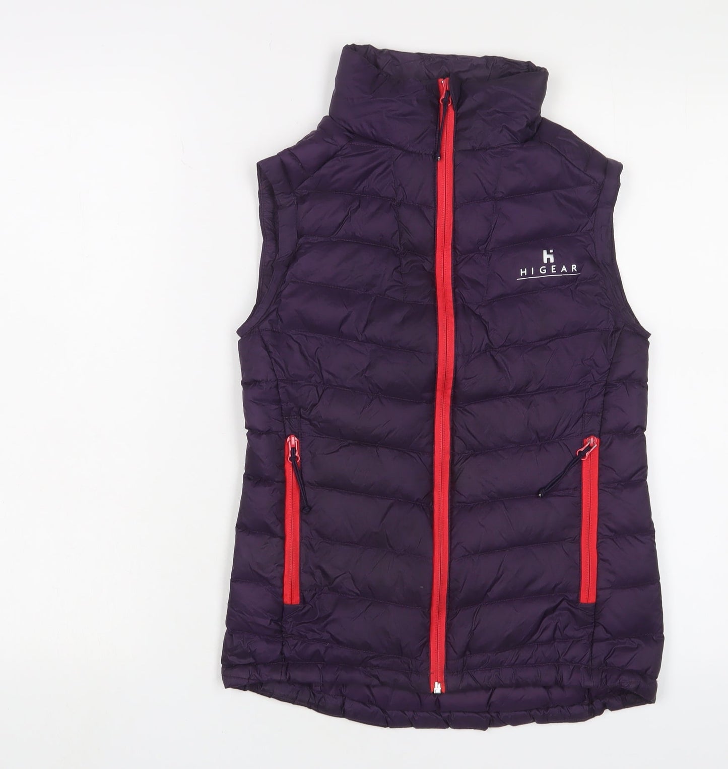 Hi Gear Womens Purple Gilet Jacket Size 6 Zip - Logo