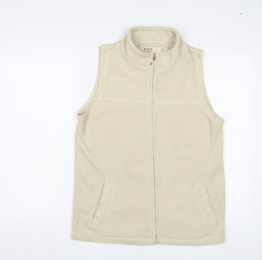 EWM Womens Beige Gilet Jacket Size S Zip - 10/12